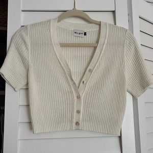 Cream diish crop top